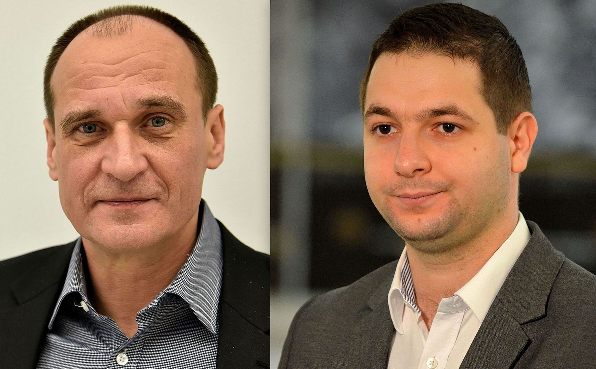Paweł Kukiz (L), Patryk Jaki (P)