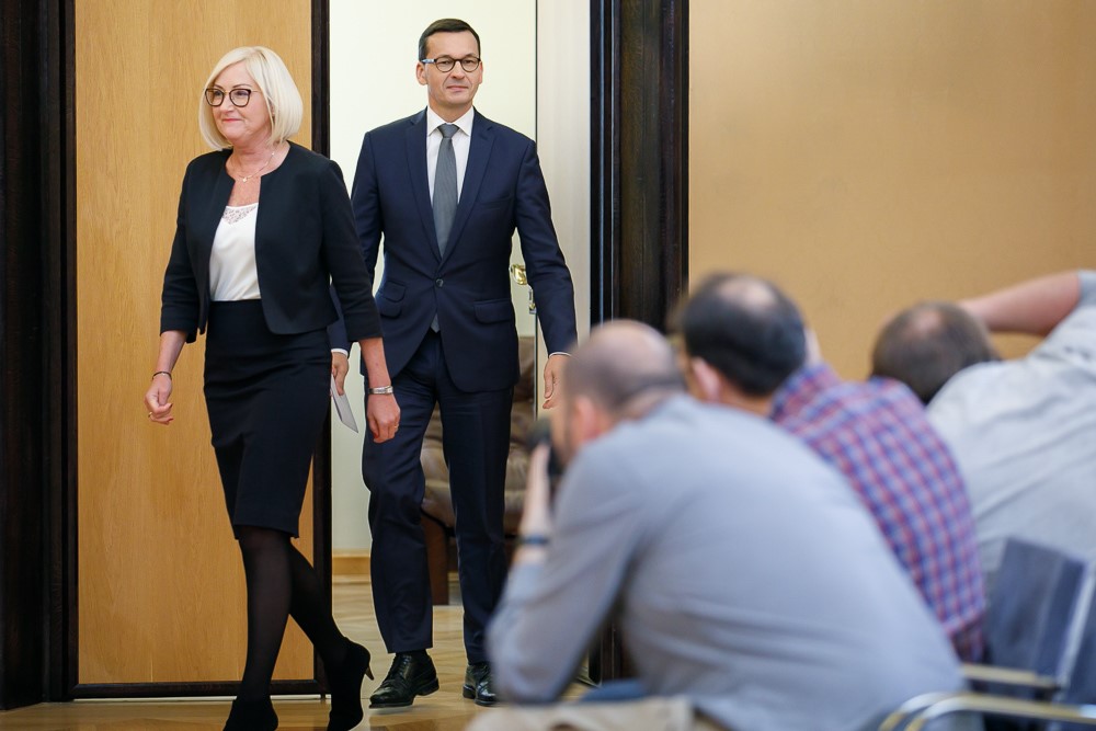 Mateusz Morawiecki i Joanna Kopcińska