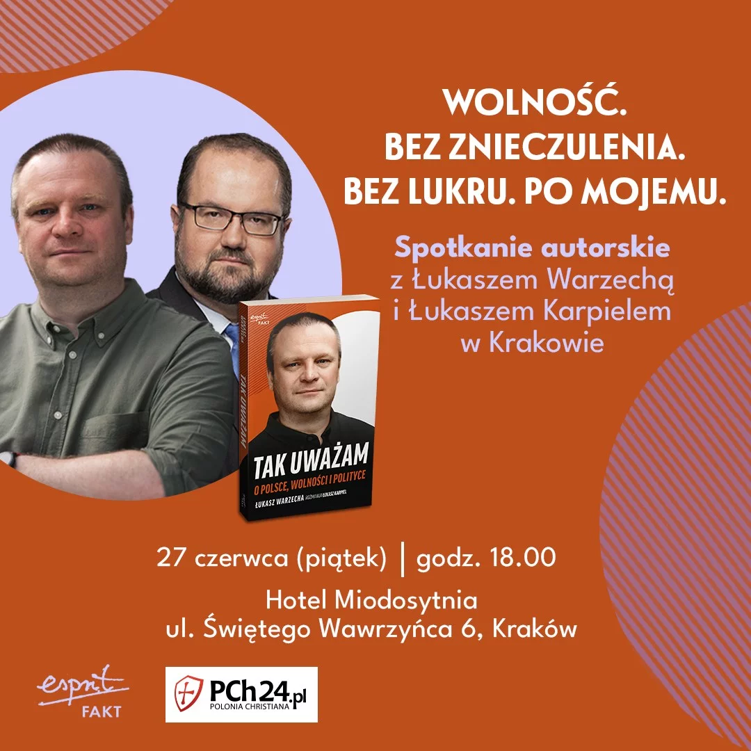 Spotkanie autorskie z Łukaszem Warzechą w Krakowie