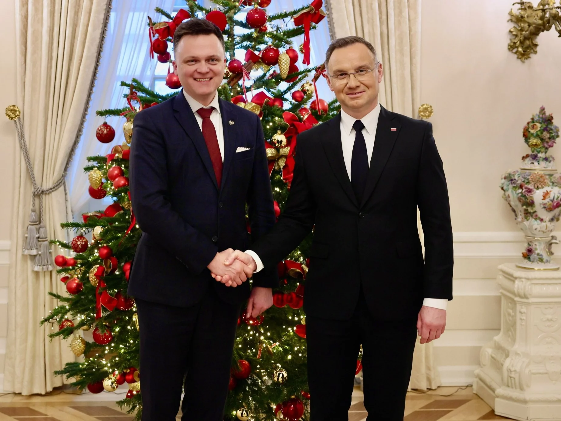 Szymon Hołownia i Andrzej Duda