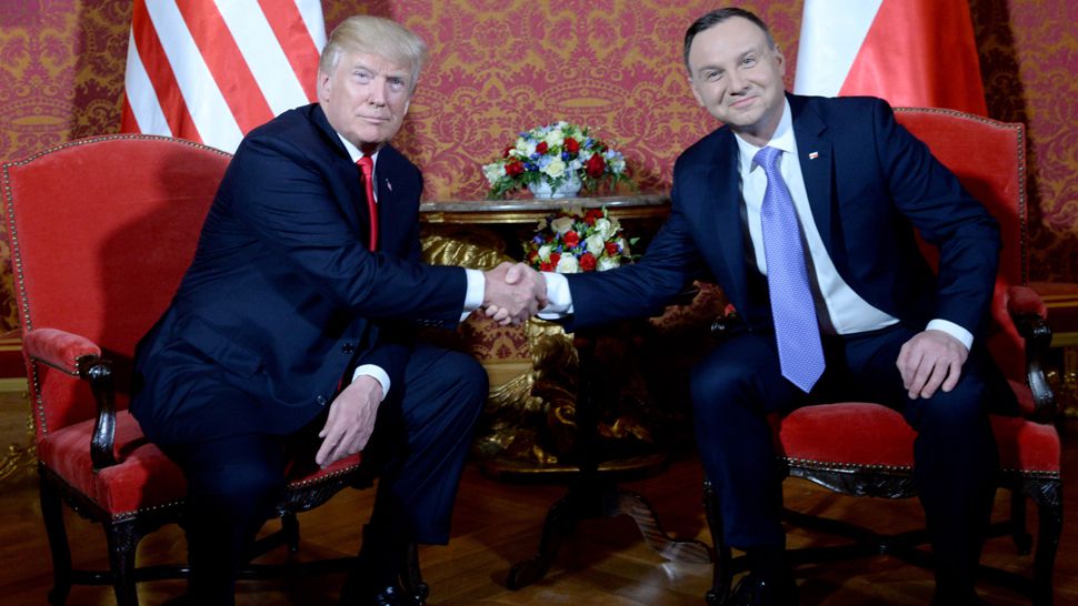 Spotkanie prezydenta Andrzeja Dudy z prezydentem USA Donaldem Trumpem