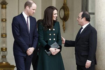 Spotkanie księżnej Kate i księcia Williama z prezydentem Francji
