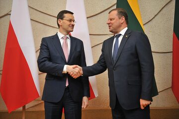 Spotkanie Mateusz Morawieckiego z premierem Litwy  Sauliusem Skvernelisem