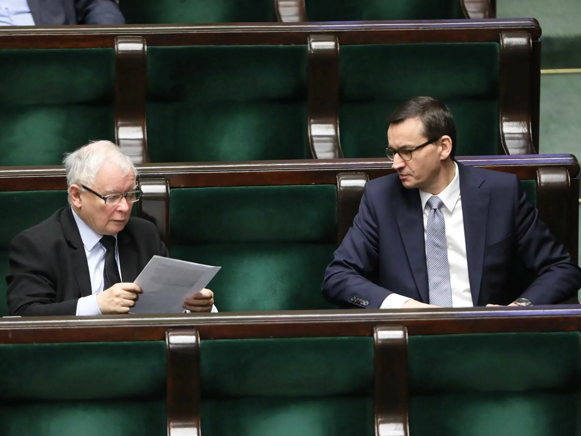 Prezes PiS Jarosław Kaczyński i były premier Mateusz Morawiecki