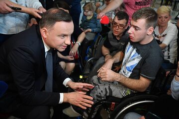 Spotkanie prezydenta Andrzeja Duda z protestującymi rodzicami osób niepełnosprawnych