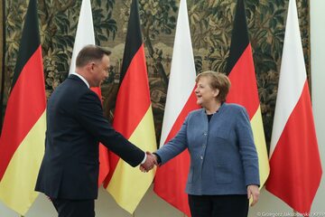 Spotkanie Prezydenta Andrzeja Dudy z kanclerz Angelą Merkel