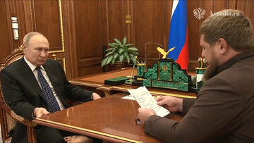 Spotkanie prezydenta Rosji Władimira Putina z czeczeńskim przywódcą Ramzanem Kadyrowem.