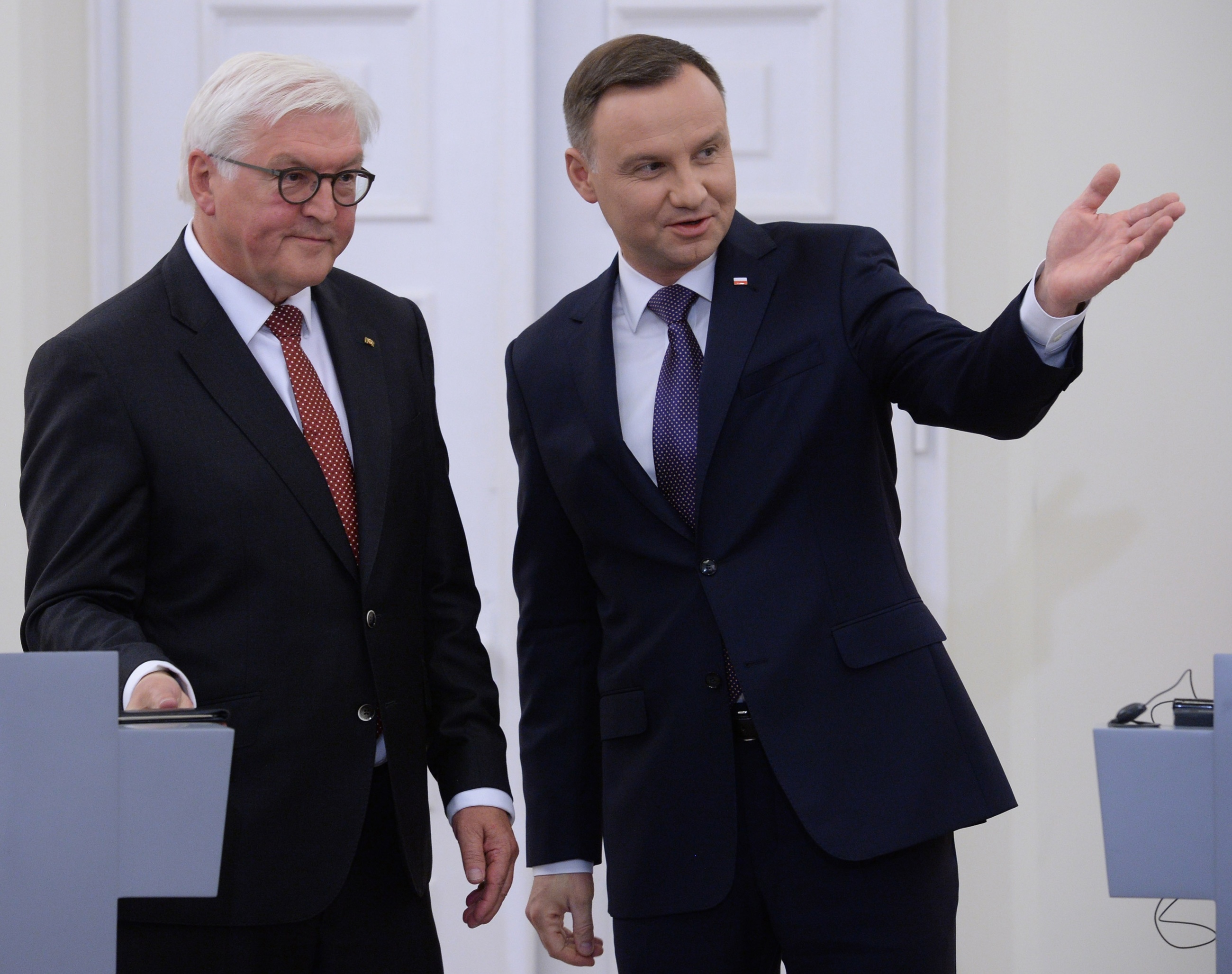 Maj 2017. Andrzej Duda i Frank-Walter Steinmeier podczas spotkania w Warszawie