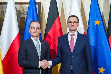 Spotkanie szefa niemieckiej dyplomacji Heiko Mass z premierem Morawieckim