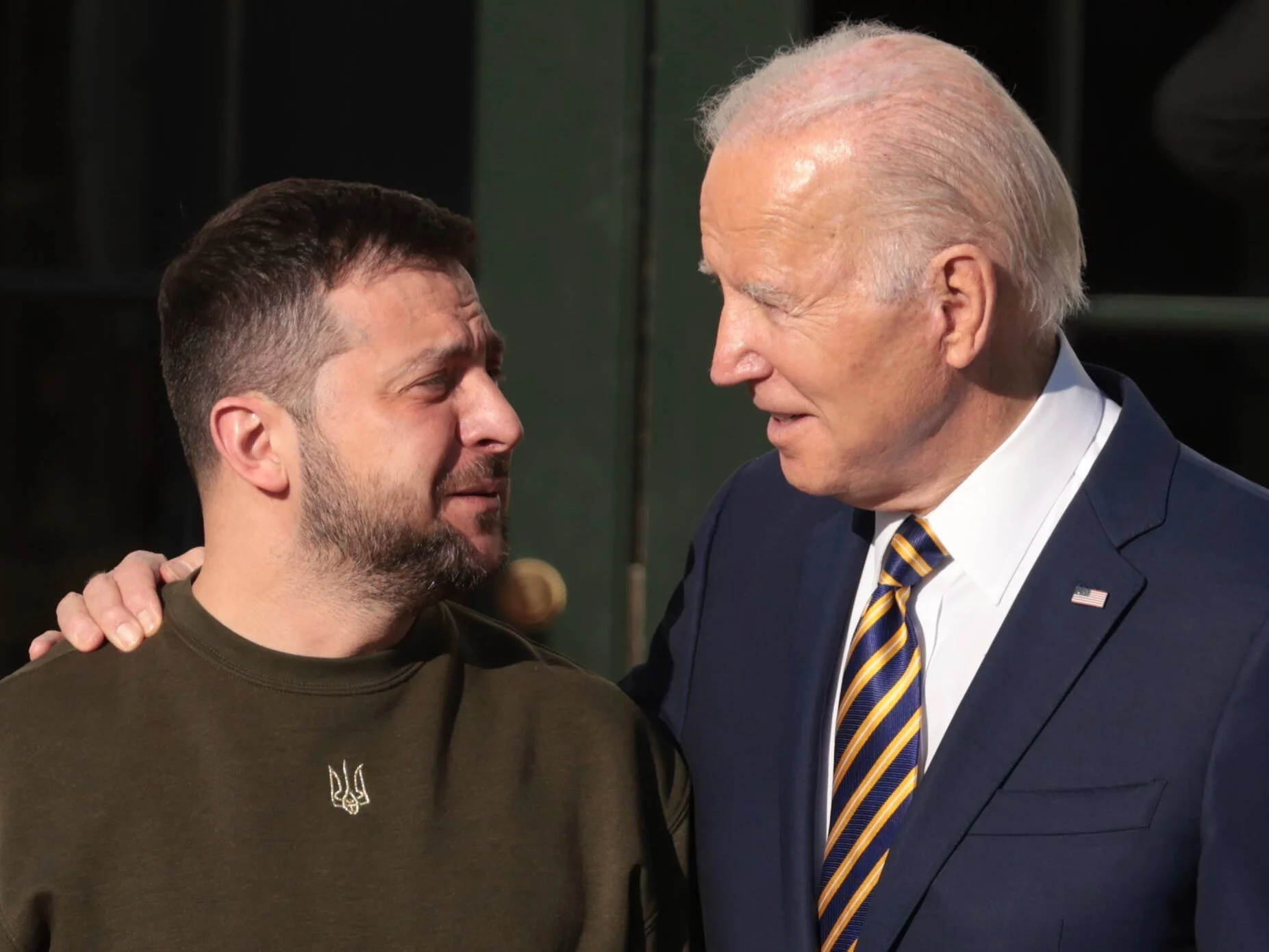 Prezydent Ukrainy Wołodymyr Zełenski i prezydent USA Joe Biden