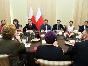 Spotkanie wiceministra Sebastiana Kalety z delegacją posłów do Parlamentu Europejskiego