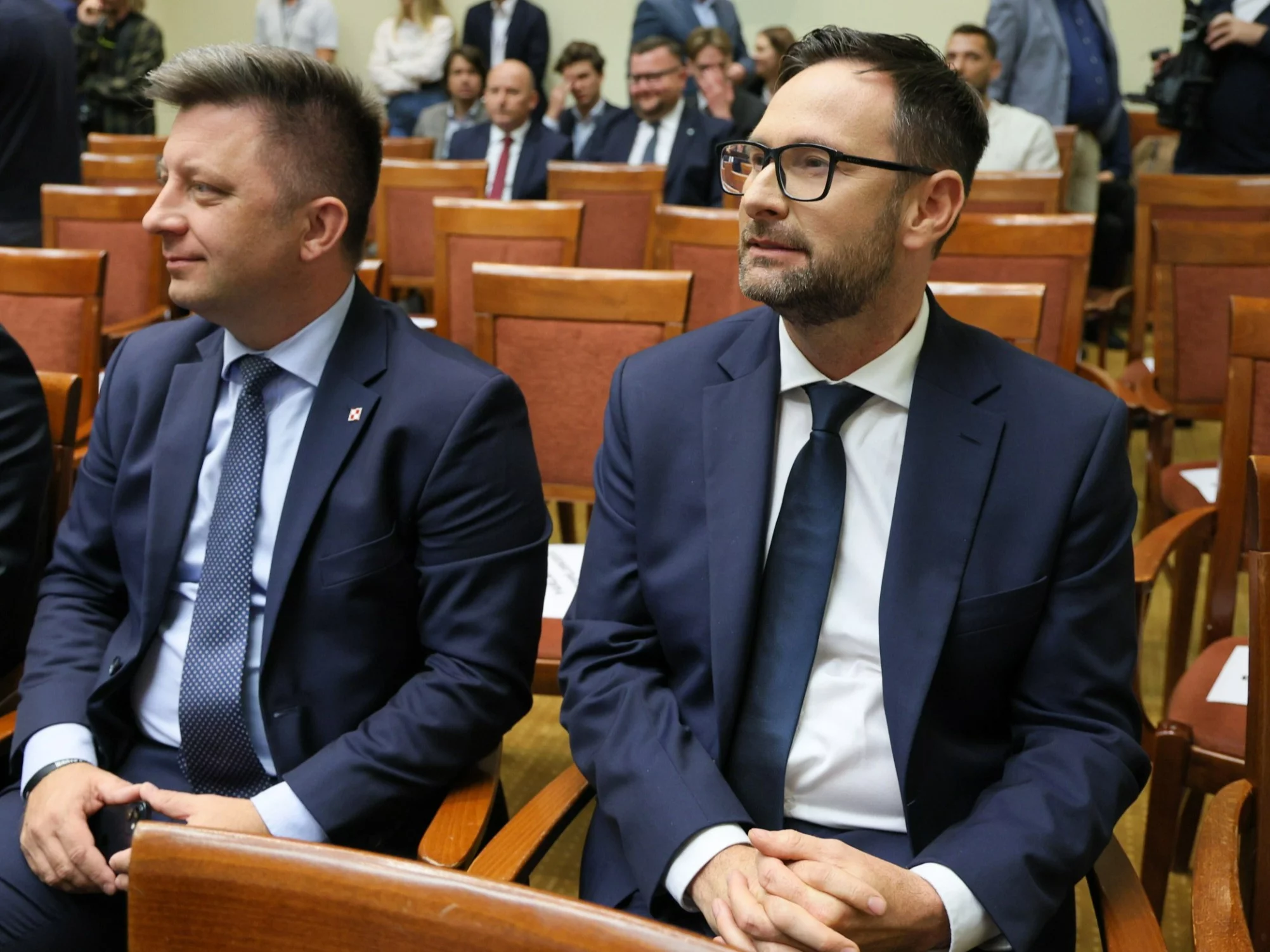 Europosłowie PiS Michał Dworczyk i Daniel Obajtek