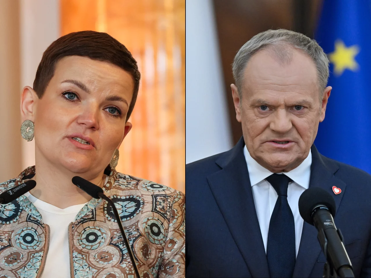 Minister kultury Marta Cienkowska, premier Donald Tusk