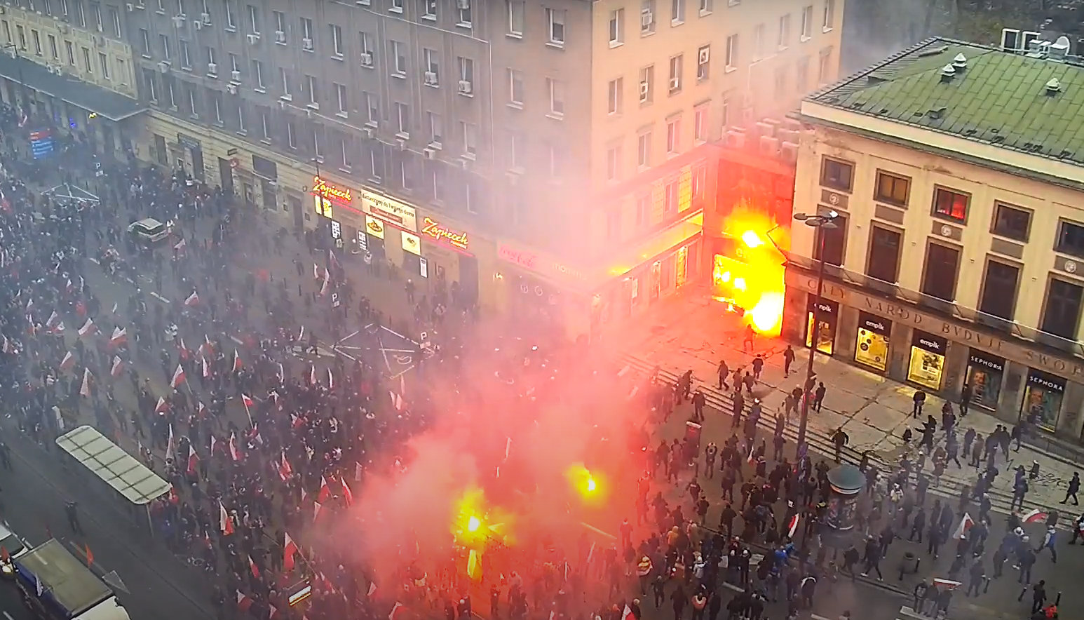 MSWiA opublikowało nagranie z Marszu Niepodległości