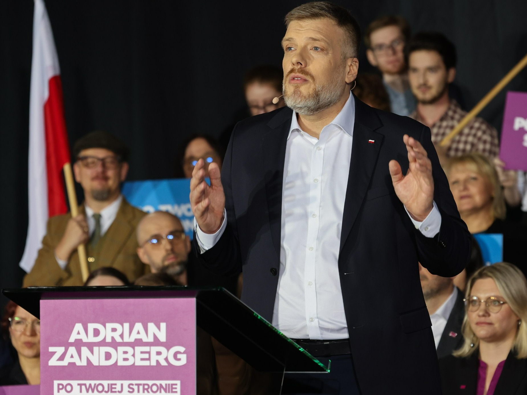 Współprzewodniczący partii Razem Adrian Zandberg