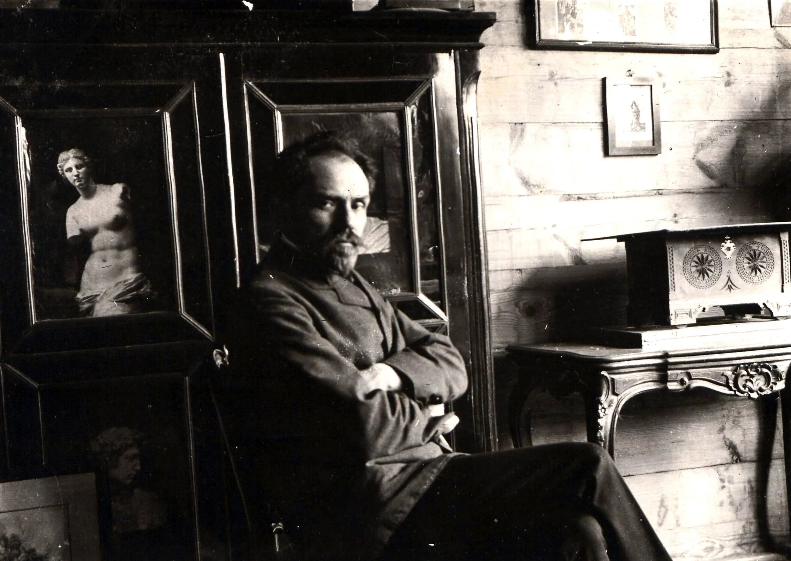 Żeromski w gabinecie w Nałęczowie (ok. 1906)