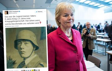 Steinbach znowu pojawiła się w mediach, apelując na Twitterze o postowanie zdjęć żołnierzy Wehrmacht.
