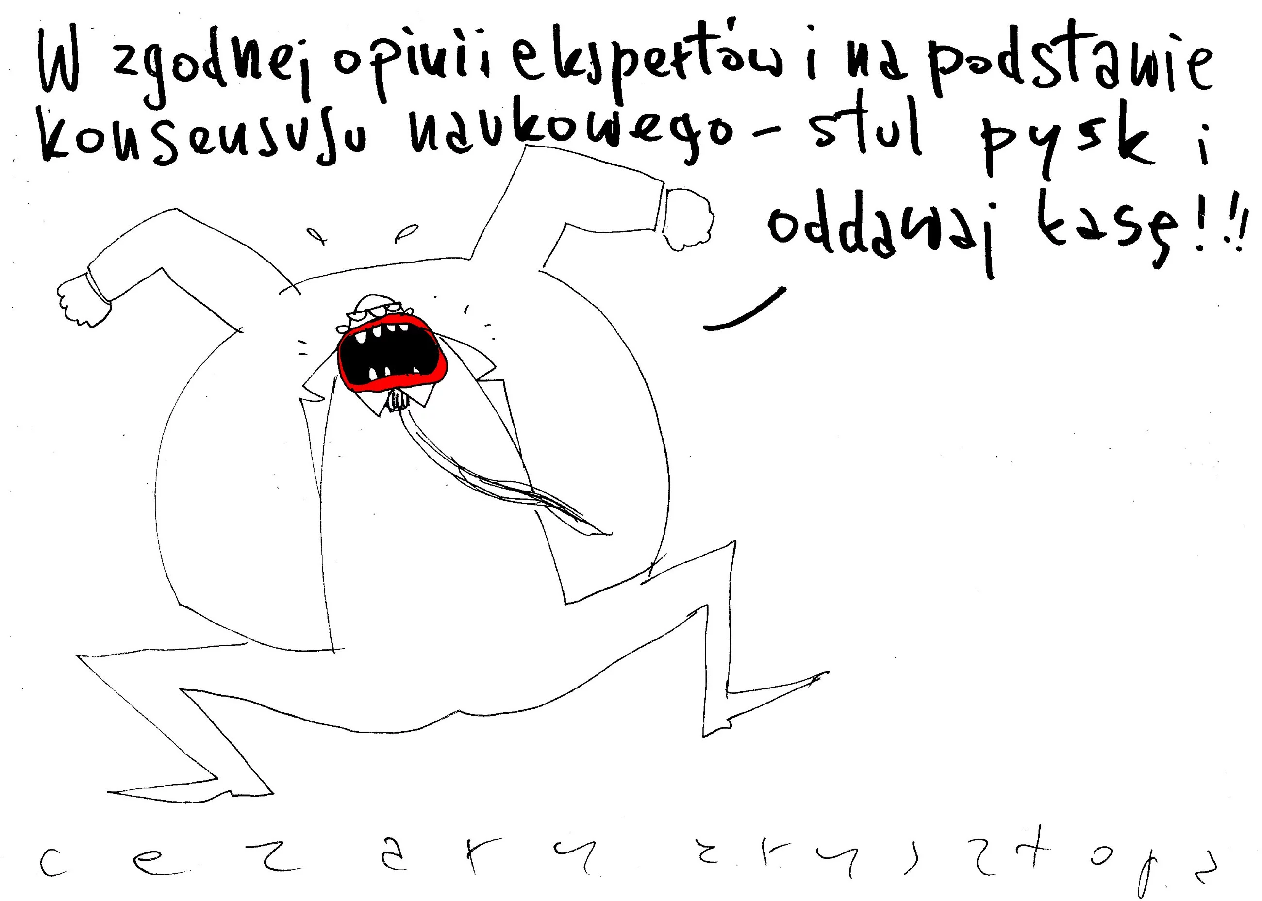 Rysunek Cezarego Krysztopy