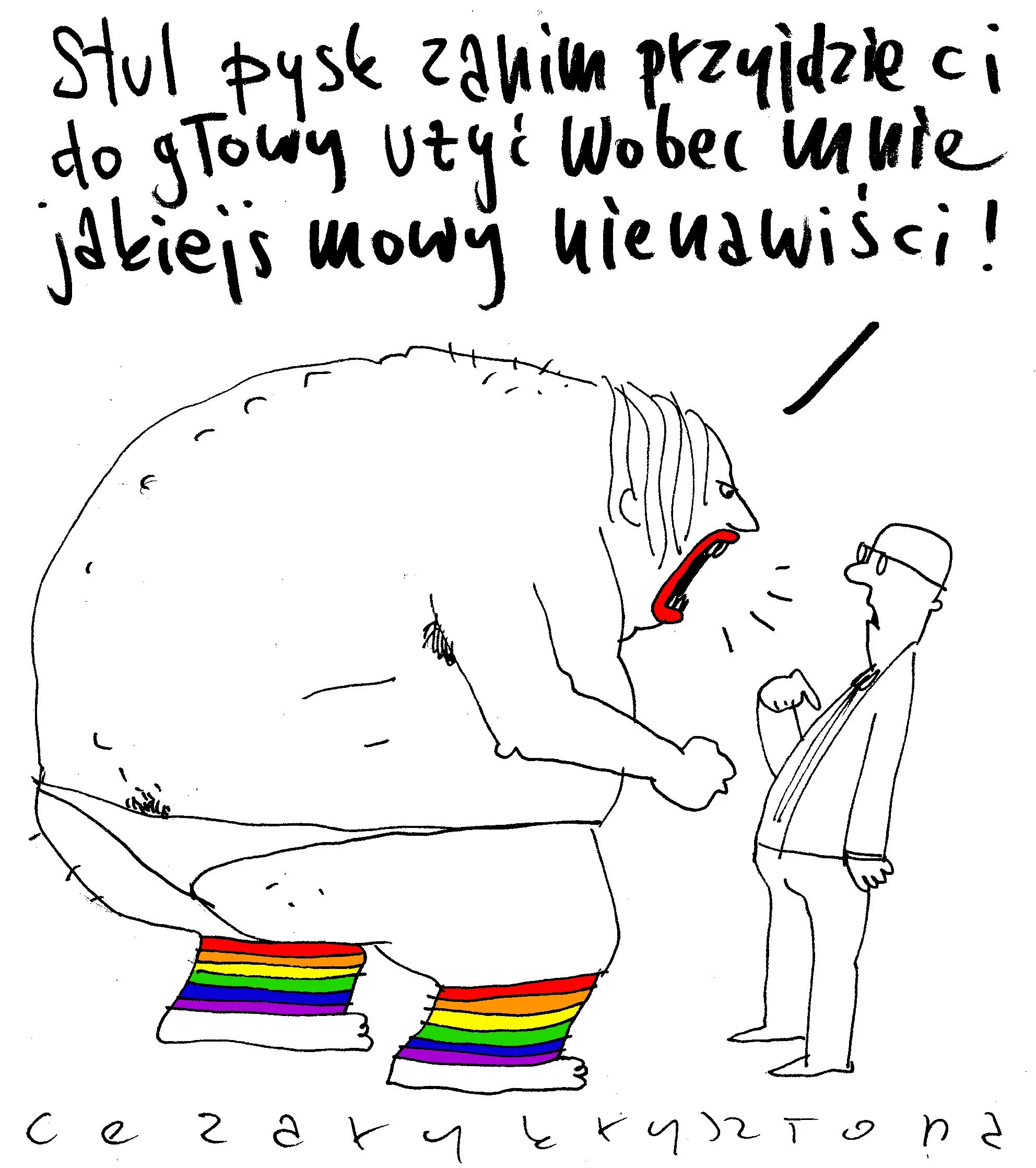 Rysunek Cezarego Krysztopy