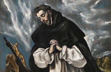 Św. Dominik Guzmán, fragment obrazu El Greco