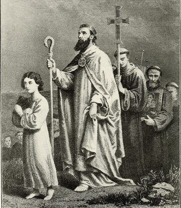 Św. Patryk. Ilustracja z 1904 roku
