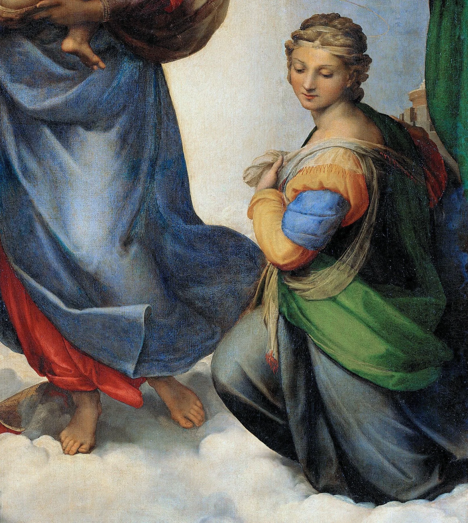 Św. Barbara na obrazie Rafaela Santi "Madonna Sykstyńska" (fragment obrazu)