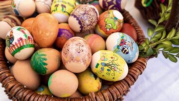 Święta Wielkanocne. Koszyk z jajkami