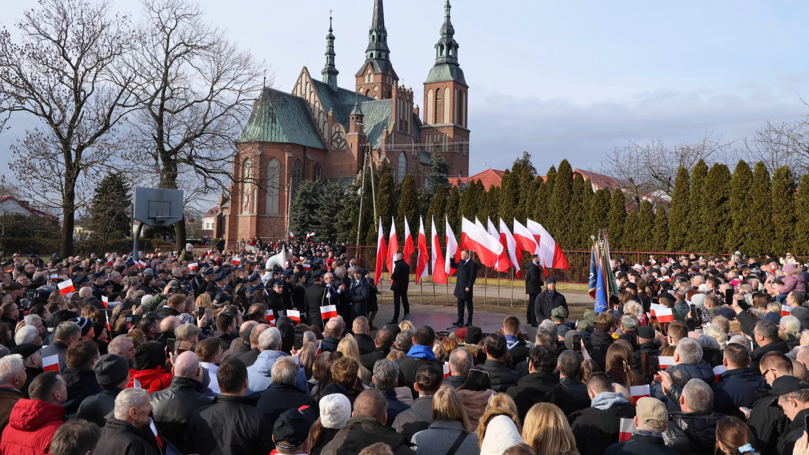 Prezydent RP Karol Nawrocki przemawia w Bielsku
