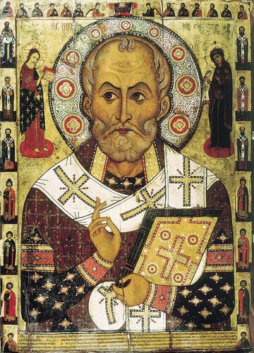 Święty Mikołaj z Miry. Ikona Aleksa Pietrowa z 1294 roku
