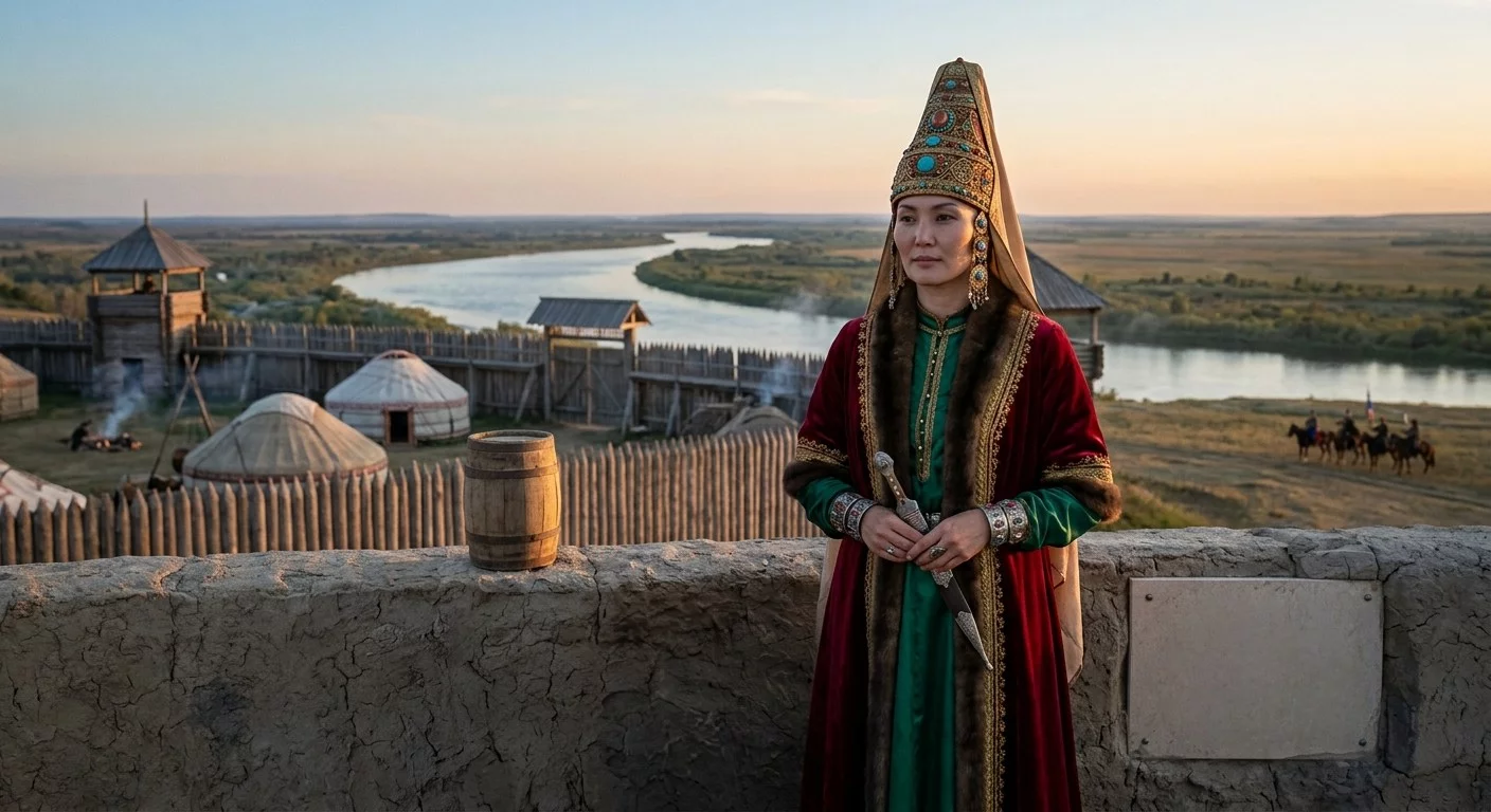 Suzge (ur. 1598), żona ostatniego chana syberyjskiego Kuczuma. Zdjęcie ilustracyjne / Obraz wygenerowany przez AI