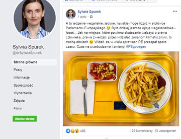 Sylwia Spurek narzeka na... jedzenie w Parlamencie Europejskim