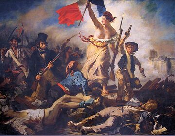 Symbol „Marianny” z najsłynniejszego obrazu Delacroix „Wolność wiodąca lud na barykady” pojawiał się na francuskich banknotach i znaczkach pocztowych