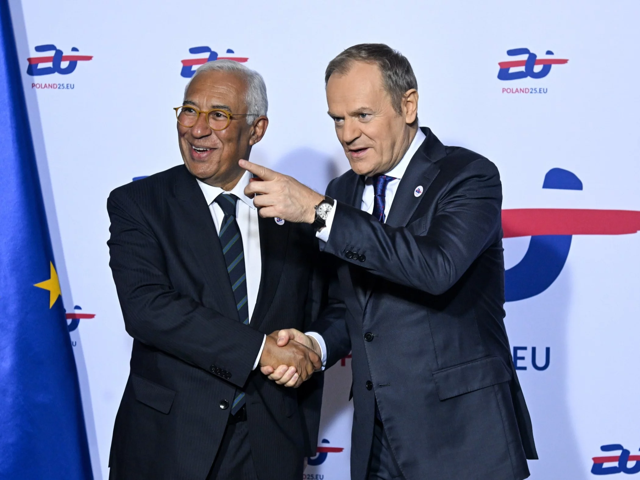 Szef Rady Europejskiej Antonio Costa i premier Donald Tusk