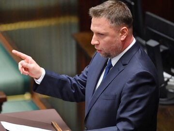 Szef MSWiA Marcin Kierwiński na sali plenarnej Sejmu