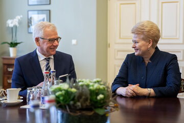 Szef MSZ Jacek Czaputowicz i prezydent Litwy Dalia Grybauskaite
