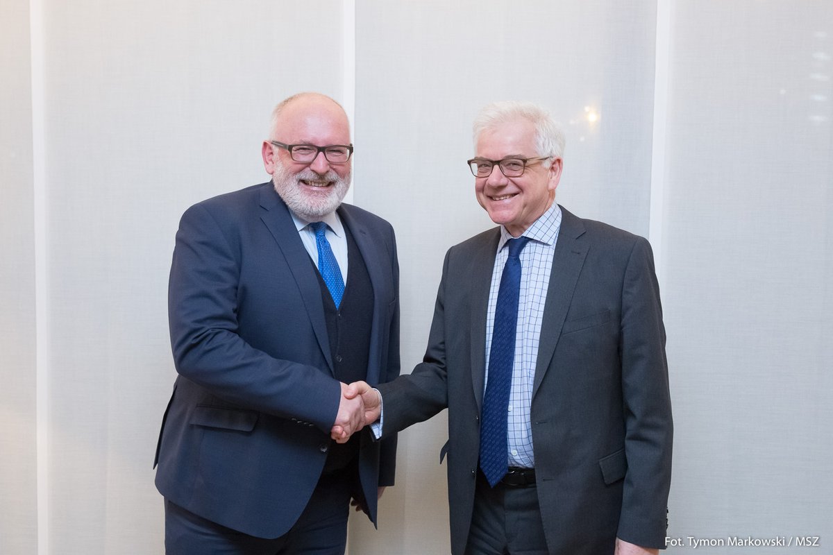 Frans Timmermans i prof. Jacek Czaputowicz