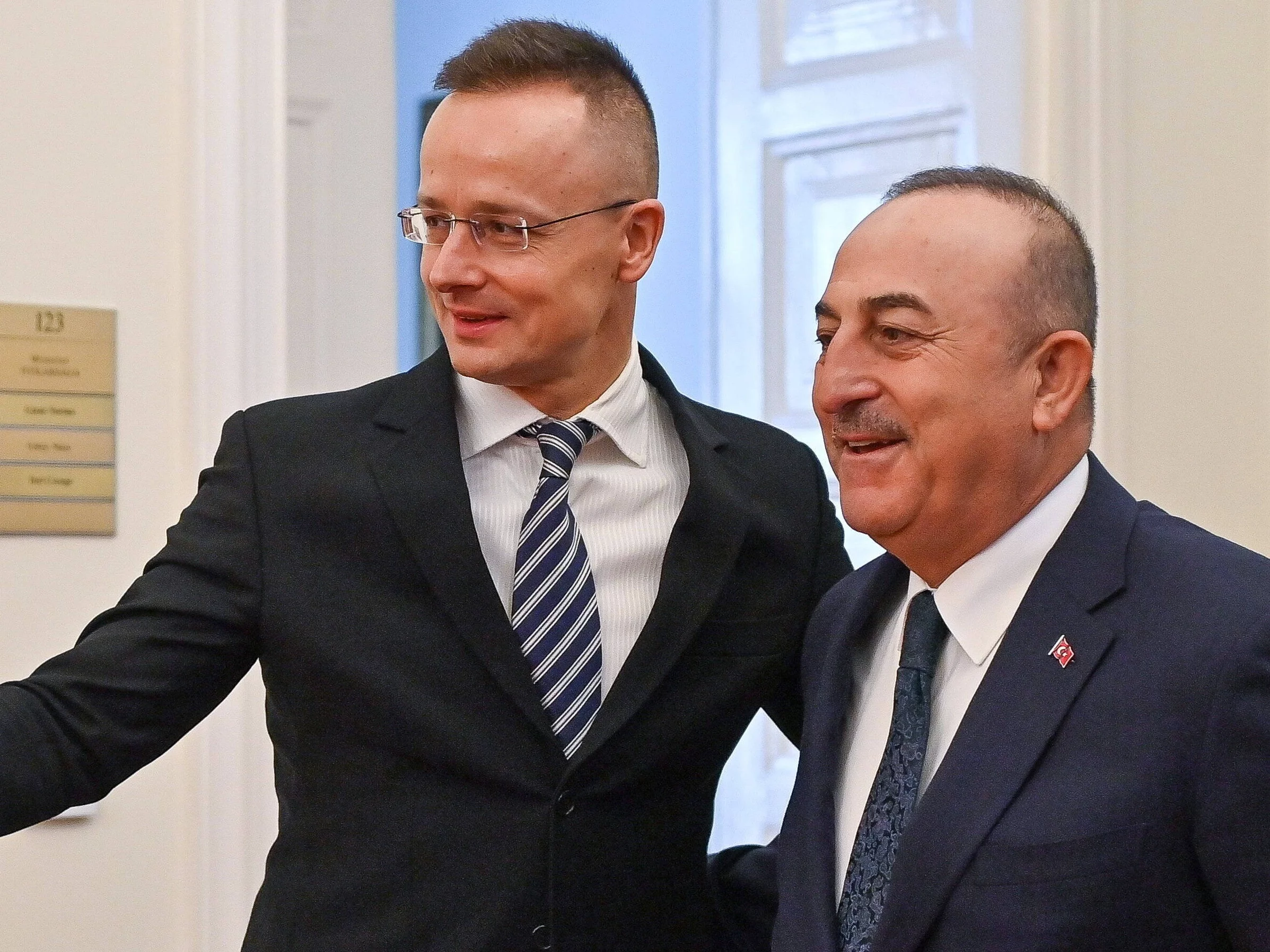 Szefowie MSZ Węgier i Trucji. Péter Szijjártó i Mevlüt Cavusoglu