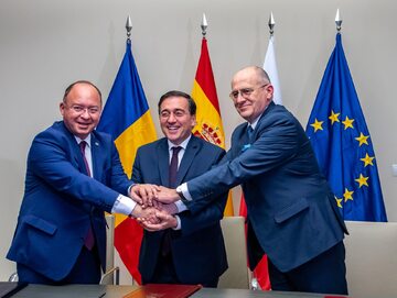 Szefowie dyplomacji Rumunii, Hiszpanii i Polski