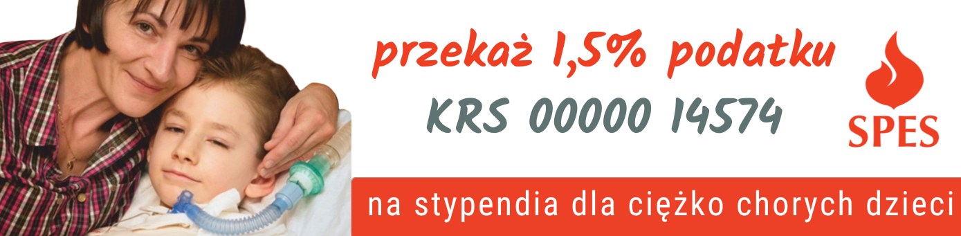 Przekaż 1,5% podatku na stypendia dla ciężko chorych dzieci