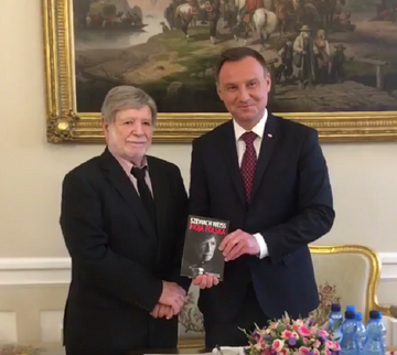Szewach Weiss na spotkaniu z prezydentem Andrzejem Dudą