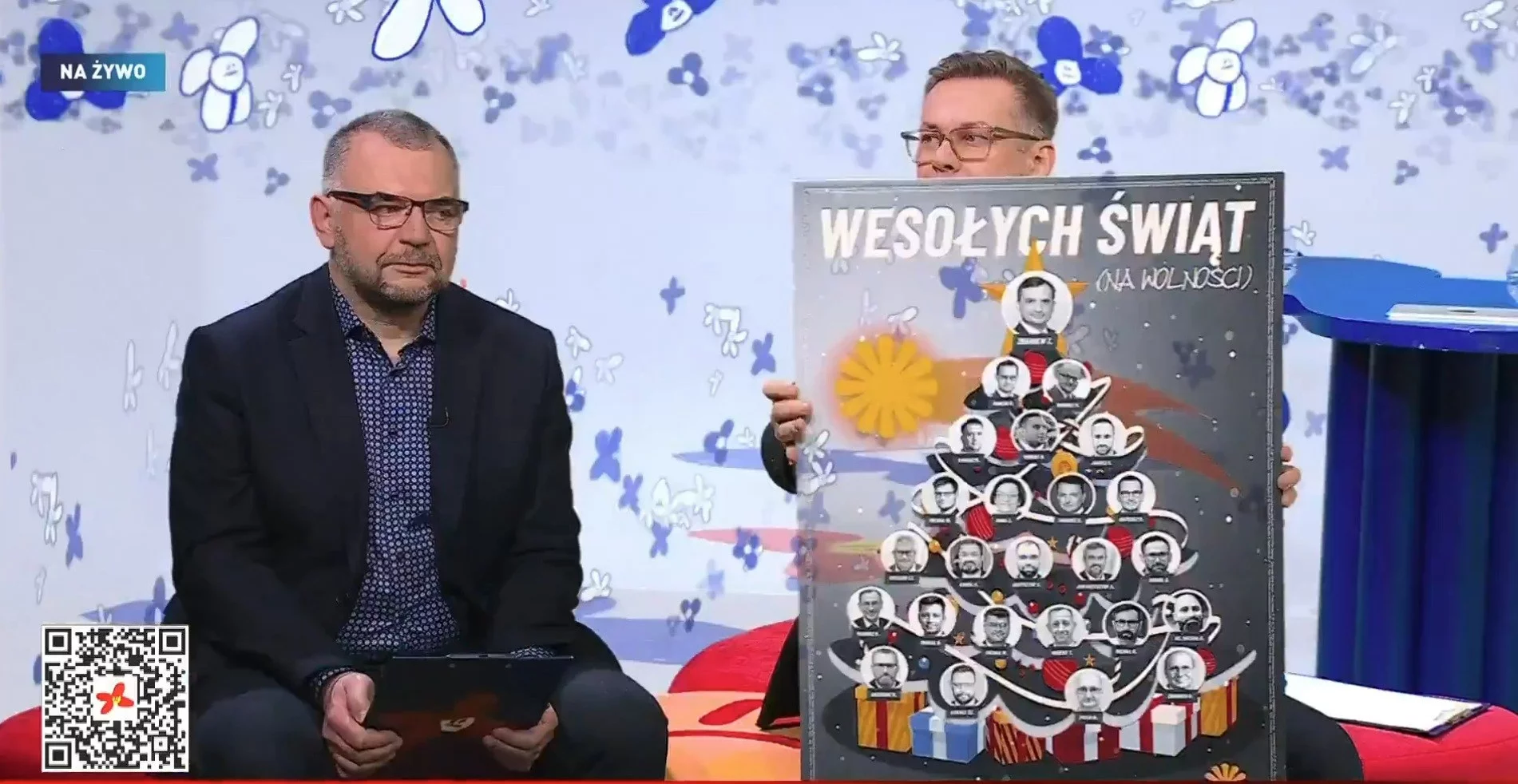 Kadr z programu "Kwiatki polskie" w TVP Info