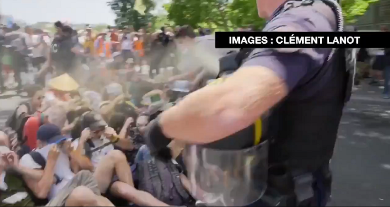 Brutalna interwencja policji wobec protestujących