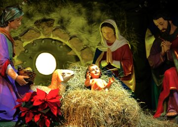 Szopka bożonarodzeniowa w bazylice oo. Franciszkanów w Katowicach-Panewnikach