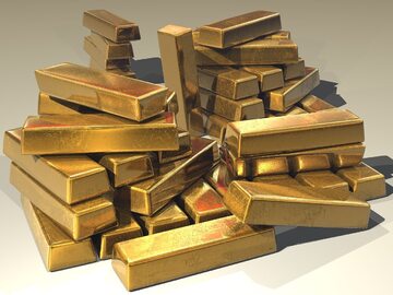 Sztabki złota, zdjęcie ilustracyjne