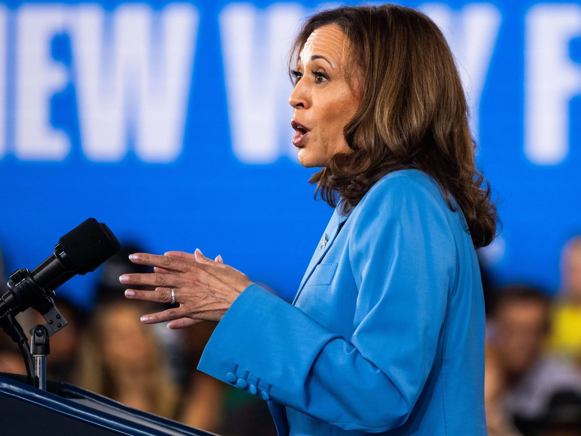 Kamala Harris na wiecu w Raleigh w stanie Karolina Północna