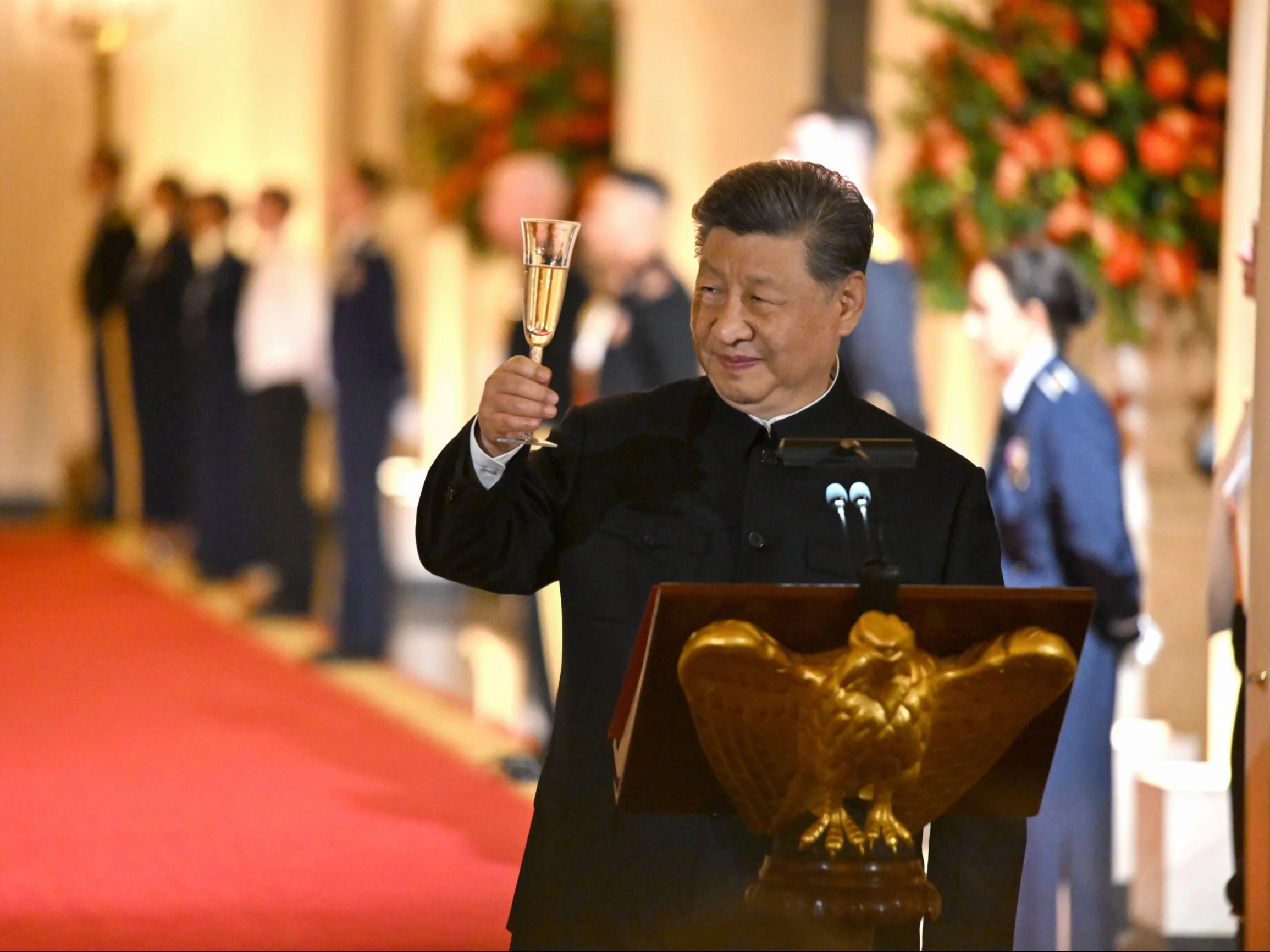 Przewodniczący Xi Jinping podczas wizyty państwowej w USA