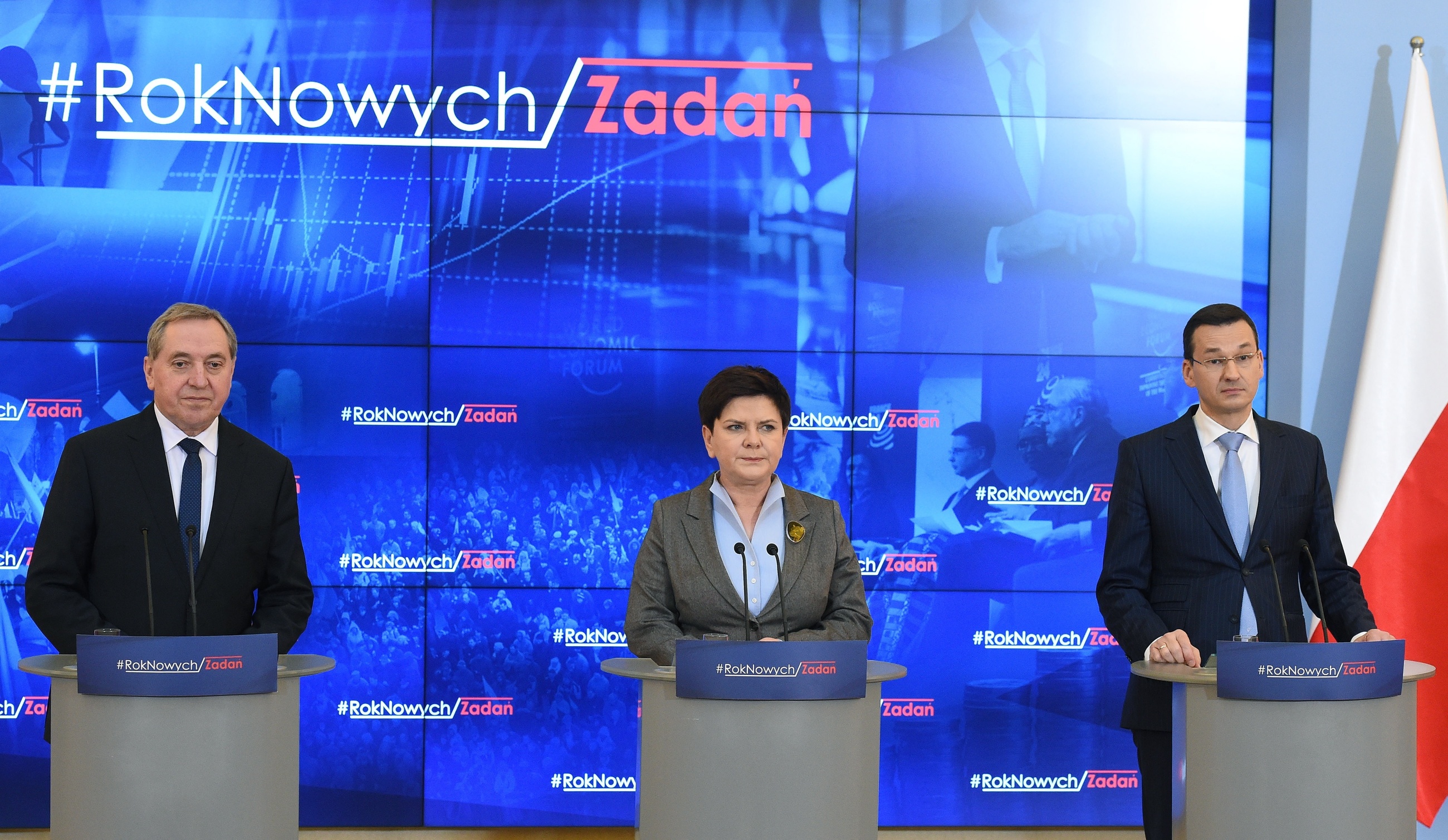 Henryk Kowalczyk, Beata Szydło i Mateusz Morawiecki