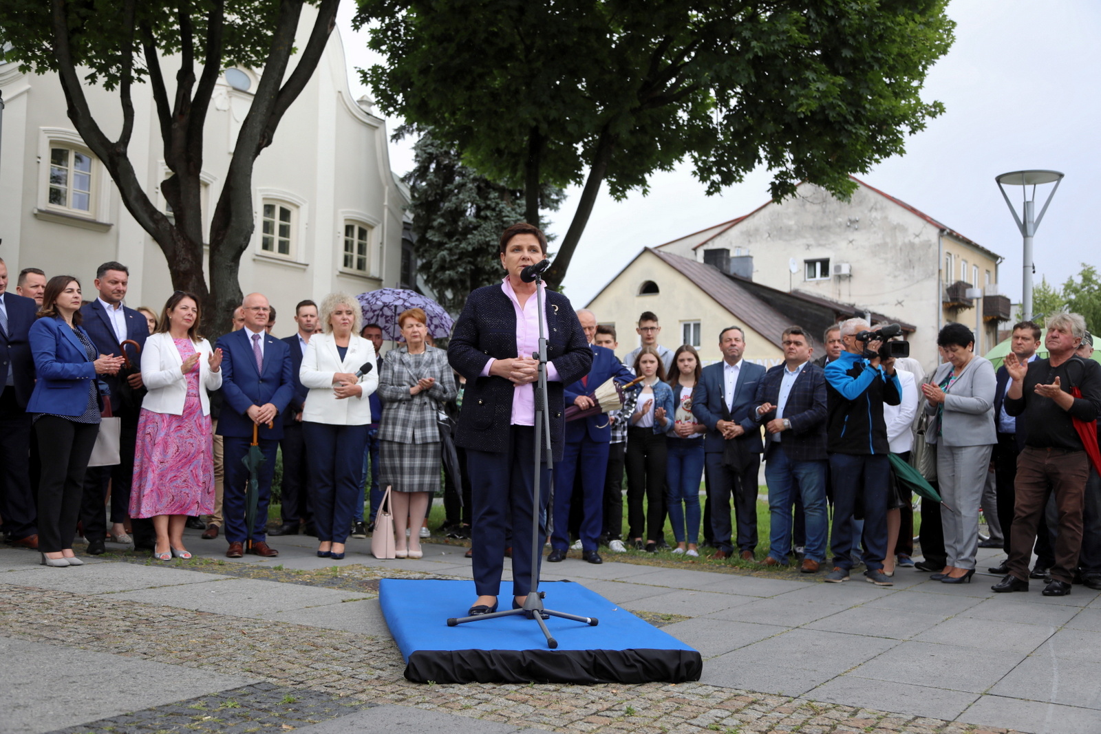 Beata Szydło podczas wizyty w Węgrowie