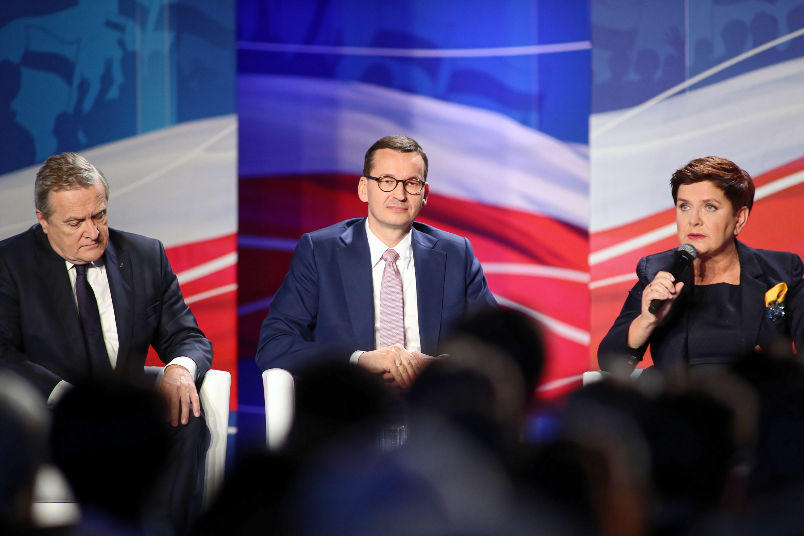 Mateusz Morawiecki, Beata Szydło, Piotr Gliński