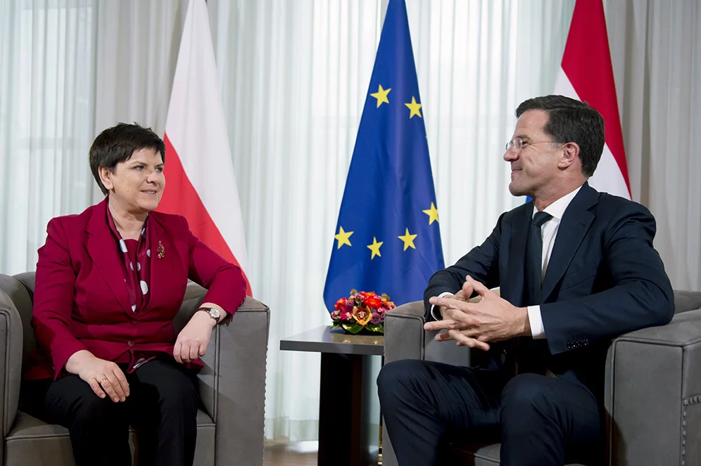 Beata Szydło i Mark Rutte